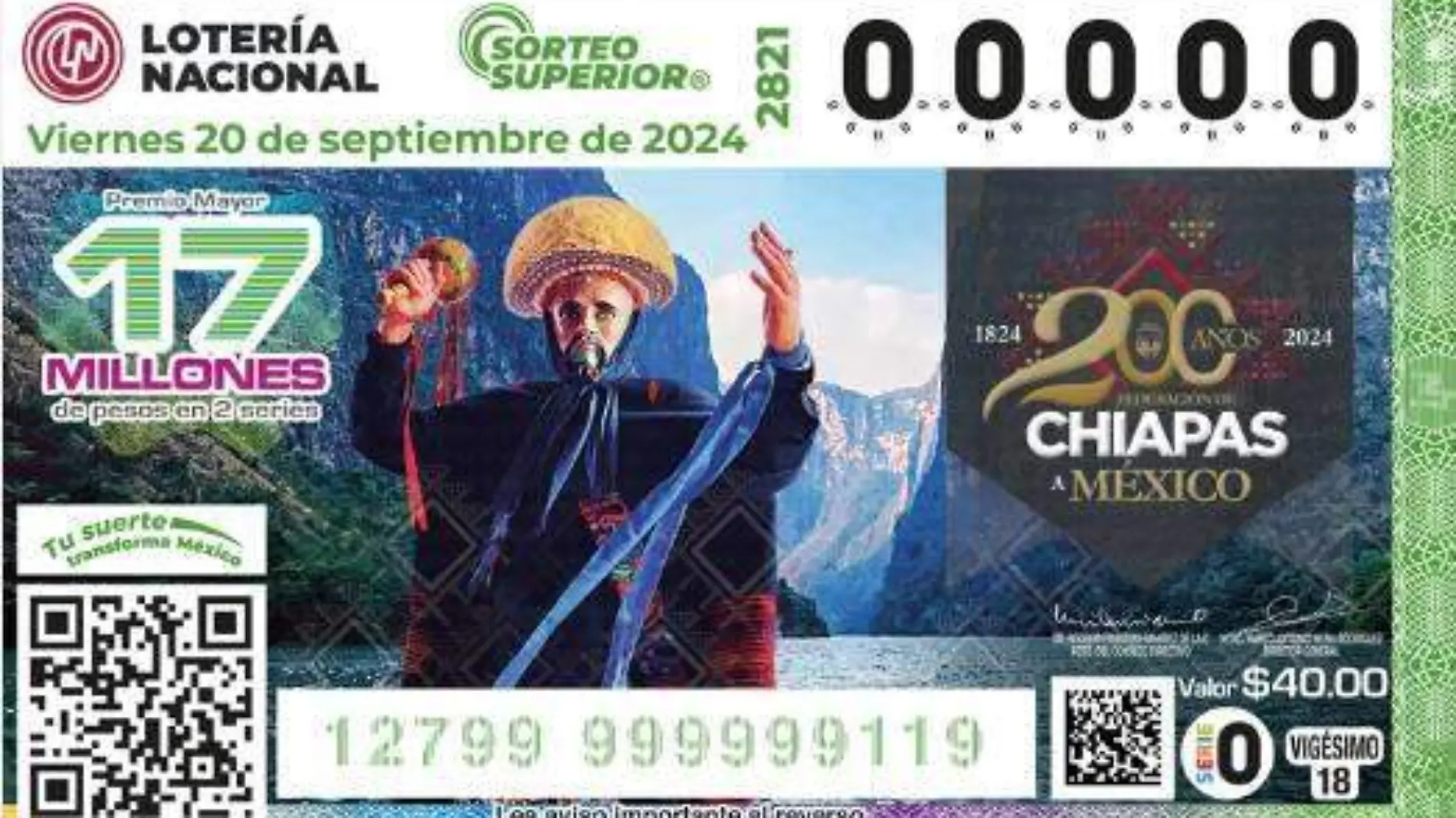 billete de la Loteria Nacional